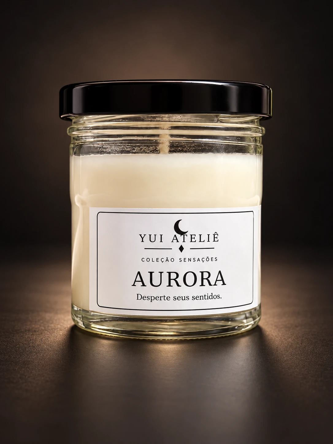 Vela aromática Aurora da Coleção Sensações Yui Ateliê